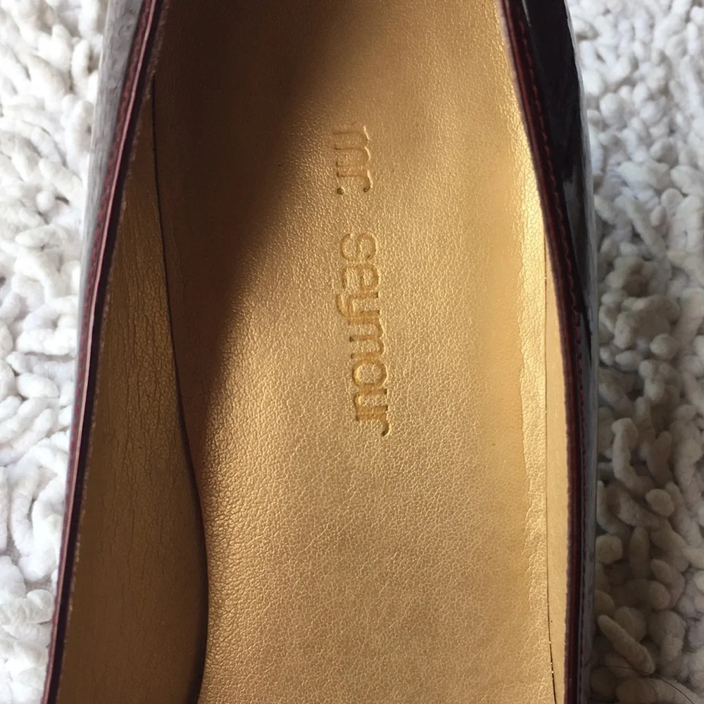 Mr Seymour by Stuart Weitzman Red Patent Leather Shoes size 8.5 - Picture 5 of 7